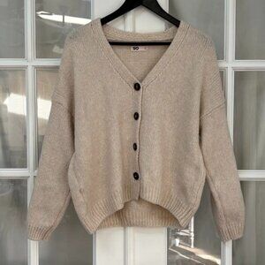 SO Oversized Button Down V-Neck Knit Cardigan
